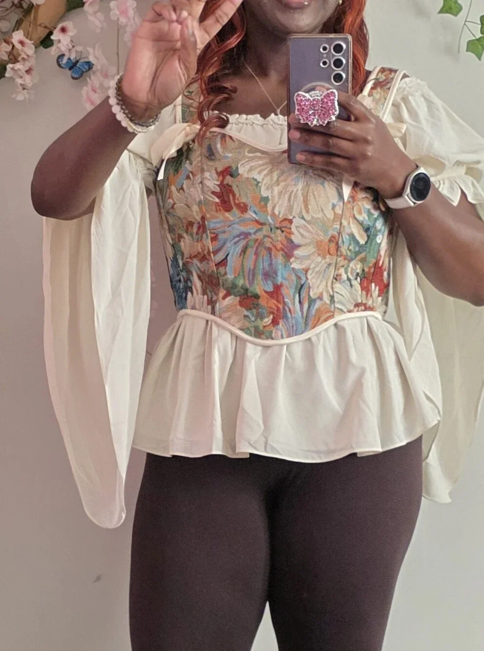 Floral Sweetheart Corset Top in Multicolor - Women's - Picture 5 of 8